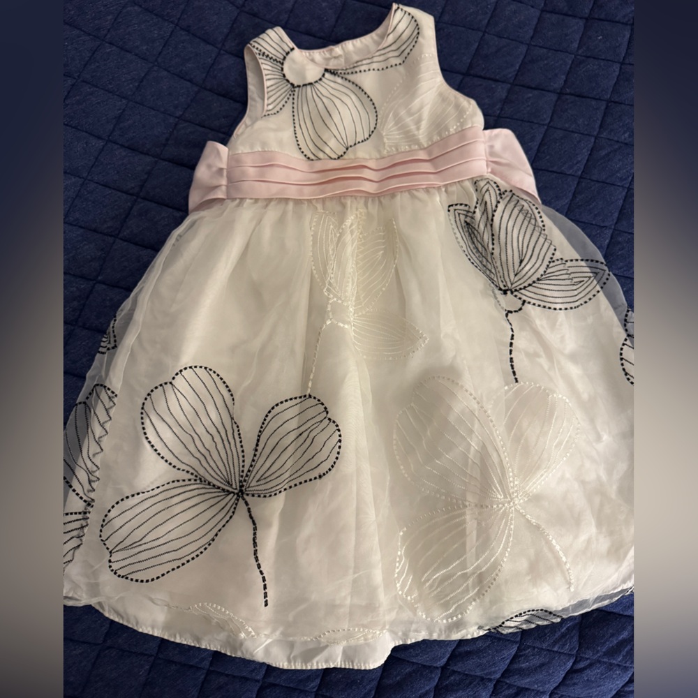 Maggie & Zoe White and Pink Floral Kids Dress